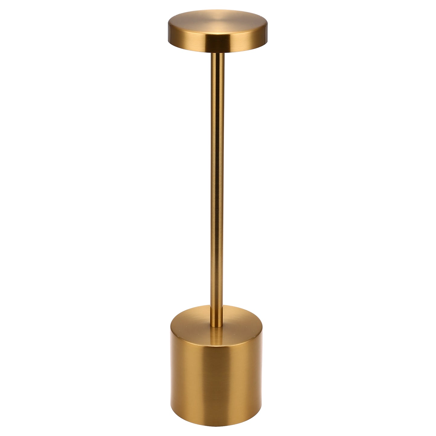 13.4 in. Gold Cordless Rechargeable Integrated LED Table Lamp, Modern Portable Stepless Brightness Desk Lamps (2-Pack)