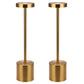 10 in. Gold Cordless Rechargeable Integrated LED Table Lamp, Stepless Brightness Task and Reading Desk Lamps (2-Pack)