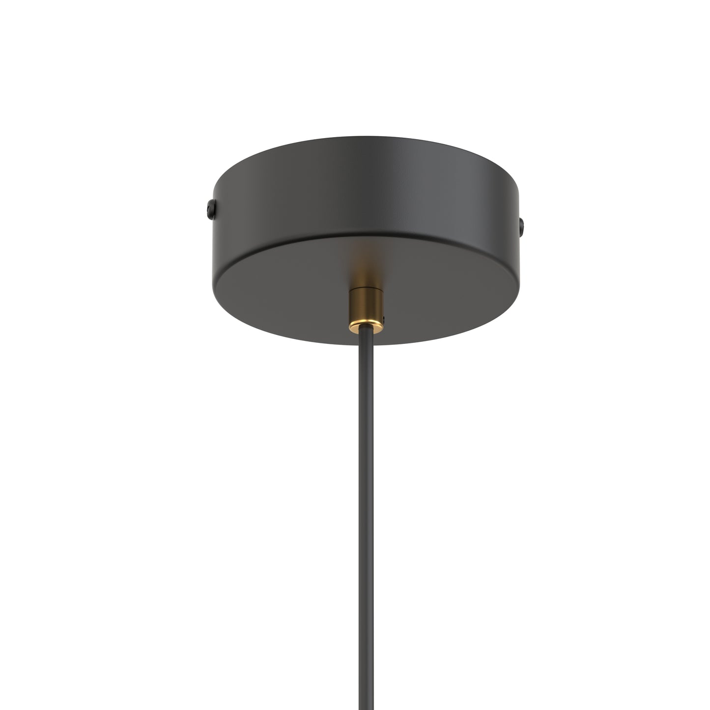 YANSUN Set of 2 KD Pendant Lights with Black and Gold Leaf Interior, Integrated LED, 5W, 110V