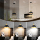 YANSUN Set of 2 KD Pendant Lights with Black and Gold Leaf Interior, Integrated LED, 5W, 110V