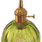 YANSUN Single-Light Pendant or Ceiling Mount Fixture with Green Shade and Copper Finish, E26 Bulb Not Included