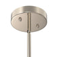YANSUN 6-Light Branch Chandelier, Y-Shaped Design, Brushed Nickel Finish, Clear Glass Shades, Adjustable Hanging Rods