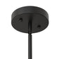 YANSUN 6-Light Branch Chandelier, Y-Shaped Design, Matte Black Finish, Clear Glass Shades, Adjustable Hanging Rods