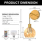 YANSUN 5.9 in. 1 Light Copper Plated Traditional Smart Home Enabled Wall Sconce with Open Amber Textured Glass Shade (2-Pack)