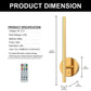 YANSUN 2-Pack 5W LED Wall Light, RGB + CW, Metal Electroplated Copper, 40cm, USB Type-C, Remote Control, APP & Timer Function
