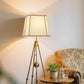 YANSUN Set of 2 10.6 in. H Gold Metal and Fabric Polygon Cone Lamp Shade with Uno Fitter