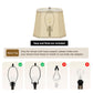 YANSUN Set of 2 10.6 in. H Gold Metal and Fabric Polygon Cone Lamp Shade with Uno Fitter