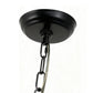 YANSUN 24W Matte Black LED Bubble Twist Chandelier with Remote Control, RGBCW Layered Decorative Pendant Light for Dining Room