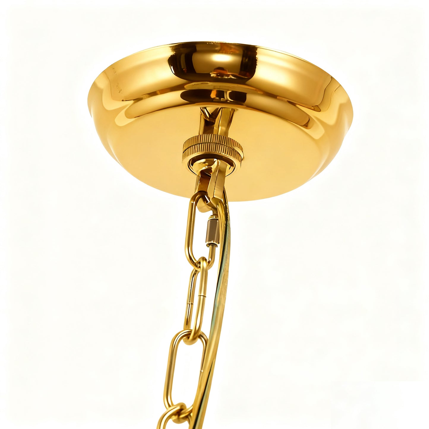 YANSUN Chandelier LED Bubble Twist Layered Pendant Light in Gold Finish with RGB/CW Dimming, 24W