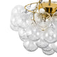 YANSUN Chandelier LED Bubble Twist Layered Pendant Light in Gold Finish with RGB/CW Dimming, 24W