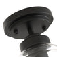 YANSUN 5 in. 1-Light Black Metal Semi Flush Mount Ceiling Light with Bell Glass Shade, Farmhouse Light for Bedroom, Hallway
