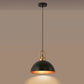 YANSUN 2-Pack Farmhouse Pendant Light with Iron Frame Black Gold E26 Bulb Not Included
