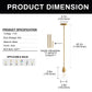 YANSUN Single-Light Cylinder Pendant with Clear Glass Shade, Brushed Copper Finish, Minimalist Design, Adjustable Hanging