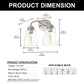 YANSUN 13 in. 2-Light Modern Nickel Bell Vanity Light Bathroom Fixture with Clear Glass Shade for Bathroom Mirror or Dressing
