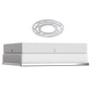 YANSUN 2-Light Square Ceiling Light, Chrome Finish Flush Mount, E26 Socket, Glass Shade, Modern Ceiling Fixture for Bedroom Hallway
