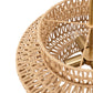 YANSUN 4-Light Traditional Chandelier with V-Shaped Woven Paper Shades, Copper and Brown Finish, E26 Bulbs Not Included