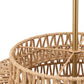 YANSUN 4-Light Traditional Chandelier with V-Shaped Woven Paper Shades, Copper and Brown Finish, E26 Bulbs Not Included
