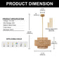 YANSUN 4-Light Traditional Chandelier with V-Shaped Woven Paper Shades, Copper and Brown Finish, E26 Bulbs Not Included