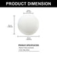 YANSUN 7.87 in. White Frosted Glass Globe Sconce Shade with 1 in. Neckless Fitter for Pendant, Sconce, Wall Light, Vanity Light