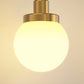 YANSUN 7.87 in. White Frosted Glass Globe Sconce Shade with 1 in. Neckless Fitter for Pendant, Sconce, Wall Light, Vanity Light