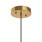YANSUN 59 in. 1-Light Brass Finish Traditional Indoor Pendant Light with Clear Striped Glass Shade and No Bulb Included