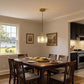 YANSUN 59 in. 1-Light Brass Finish Traditional Indoor Pendant Light with Clear Striped Glass Shade and No Bulb Included