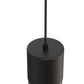 YANSUN 2-Pack Pendant Light with Gradient Smoke Glass Shade, E26 Base, Matte Black Metal, 110V, Single Light Fixture