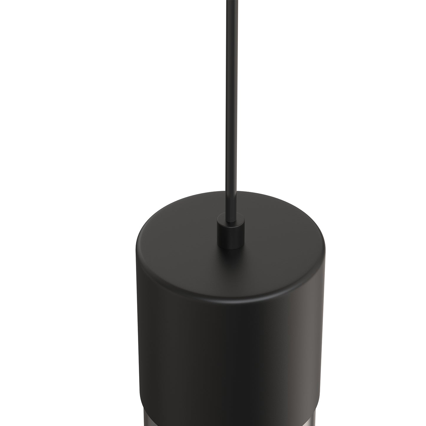 YANSUN 2-Pack Pendant Light with Gradient Smoke Glass Shade, E26 Base, Matte Black Metal, 110V, Single Light Fixture