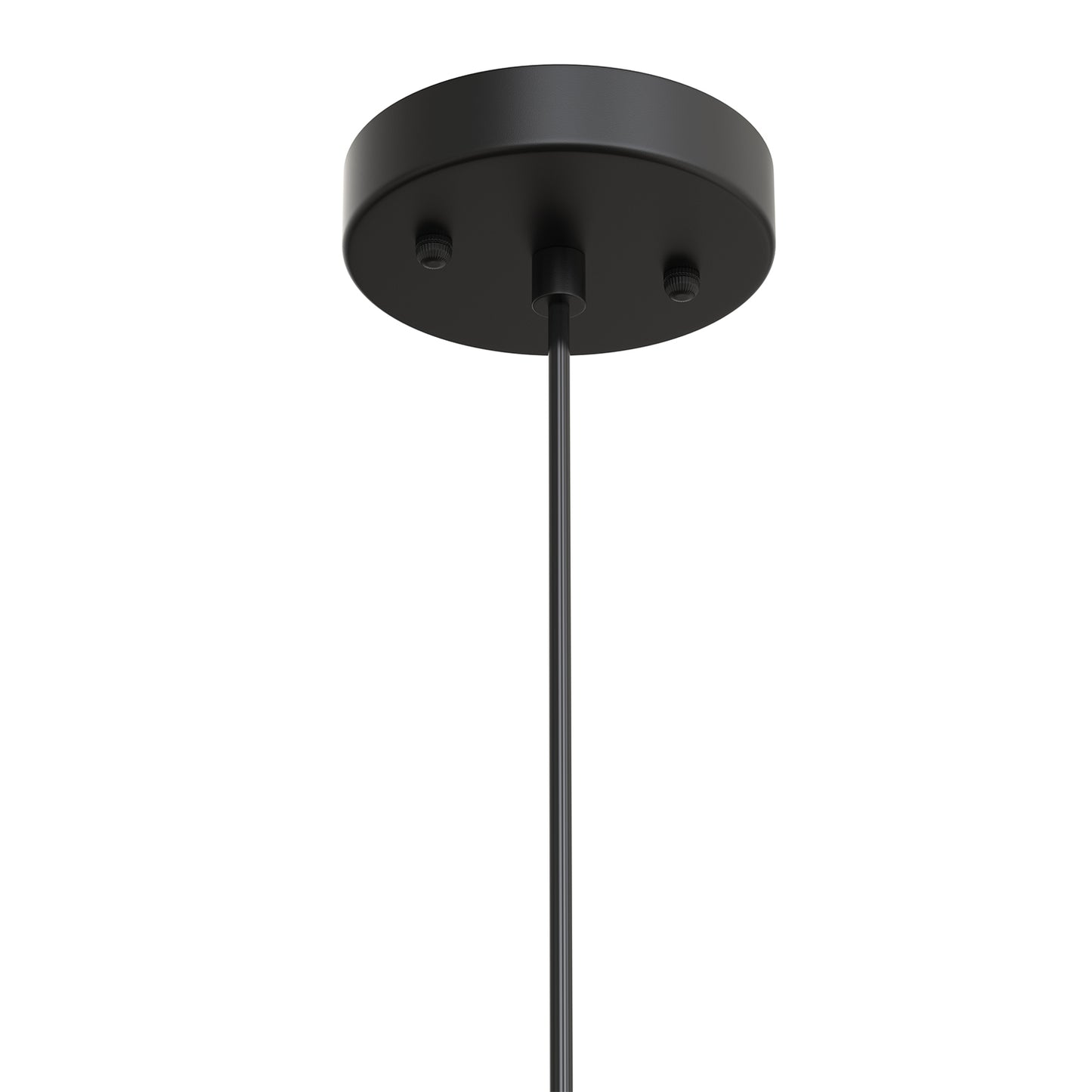 YANSUN 2-Pack Pendant Light with Gradient Smoke Glass Shade, E26 Base, Matte Black Metal, 110V, Single Light Fixture