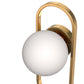 YANSUN 2-Pack 15.7in Wall Sconce with Opal Glass Globe, Copper-Finished Metal Frame, E12 Base, Indoor Lighting
