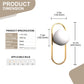 YANSUN 2-Pack 15.7in Wall Sconce with Opal Glass Globe, Copper-Finished Metal Frame, E12 Base, Indoor Lighting