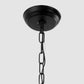 YANSUN 6-Light Black and White No Decorative Accents Candle Empire Chandelier for Dining Room with No Bulbs Included