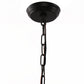 YANSUN 6-Light Black Chandelier with Crystal Bead Hanging Ceiling FixtureRustic Vintage Candle Style Industrial Ceiling Light