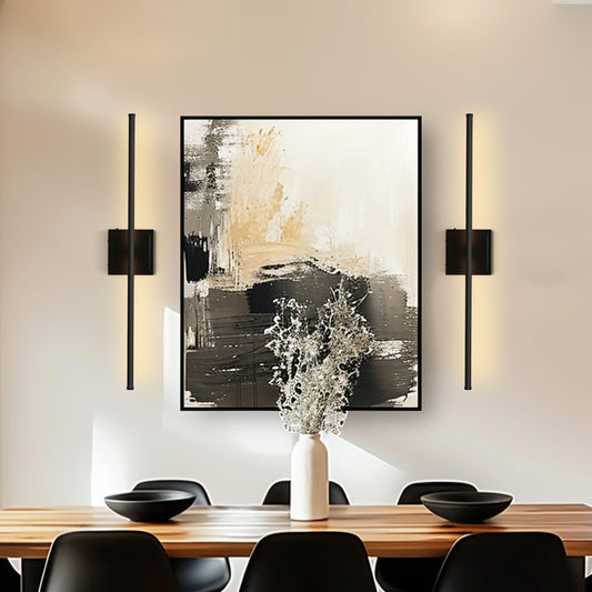 350?? Rotate Black Dimmable Wireless Integrated LED Wall Sconce with Remote, Sconce Wall Decor for Living Room(2-Pack)