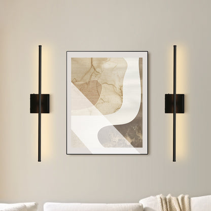 350?? Rotate Black Dimmable Wireless Integrated LED Wall Sconce with Remote, Sconce Wall Decor for Living Room(2-Pack)