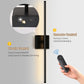 350?? Rotate Black Dimmable Wireless Integrated LED Wall Sconce with Remote, Sconce Wall Decor for Living Room(2-Pack)