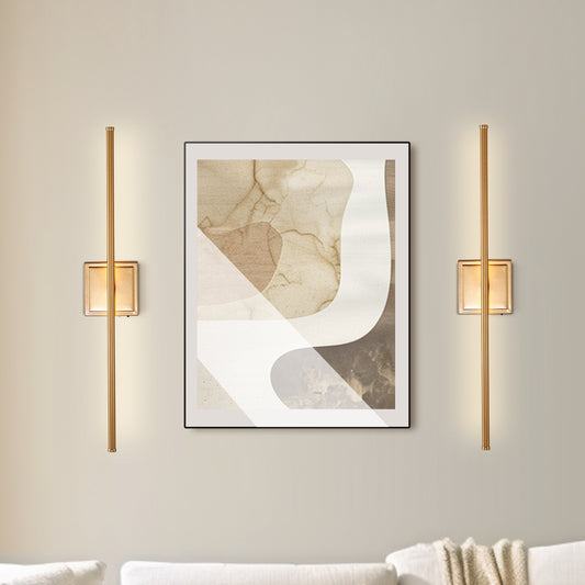 350?? Rotate Gold Dimmable Wireless Integrated LED Wall Sconce with Remote, Sconce Wall Decor for Living Room(2-Pack)
