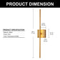 350?? Rotate Gold Dimmable Wireless Integrated LED Wall Sconce with Remote, Sconce Wall Decor for Living Room(2-Pack)