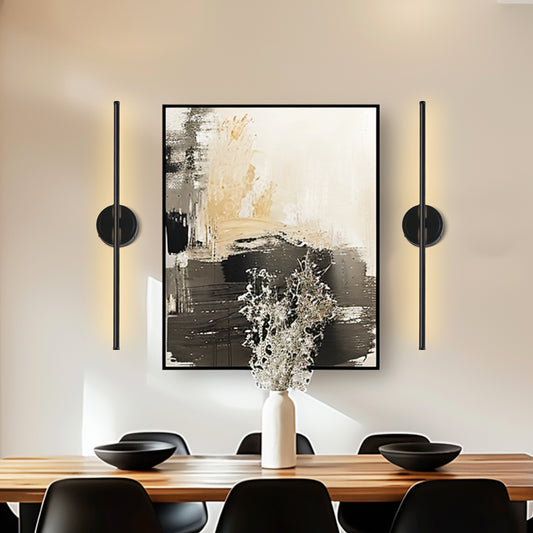 350?? Rotate Black Dimmable Wireless Integrated LED Wall Sconce with Remote, Sconce Wall Decor for Living Room(2-Pack)