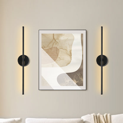 350?? Rotate Black Dimmable Wireless Integrated LED Wall Sconce with Remote, Sconce Wall Decor for Living Room(2-Pack)