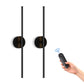 350?? Rotate Black Dimmable Wireless Integrated LED Wall Sconce with Remote, Sconce Wall Decor for Living Room(2-Pack)