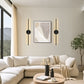 350?? Rotate Black Dimmable Wireless Integrated LED Wall Sconce with Remote, Sconce Wall Decor for Living Room(2-Pack)