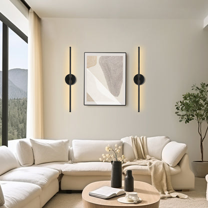 350?? Rotate Black Dimmable Wireless Integrated LED Wall Sconce with Remote, Sconce Wall Decor for Living Room(2-Pack)