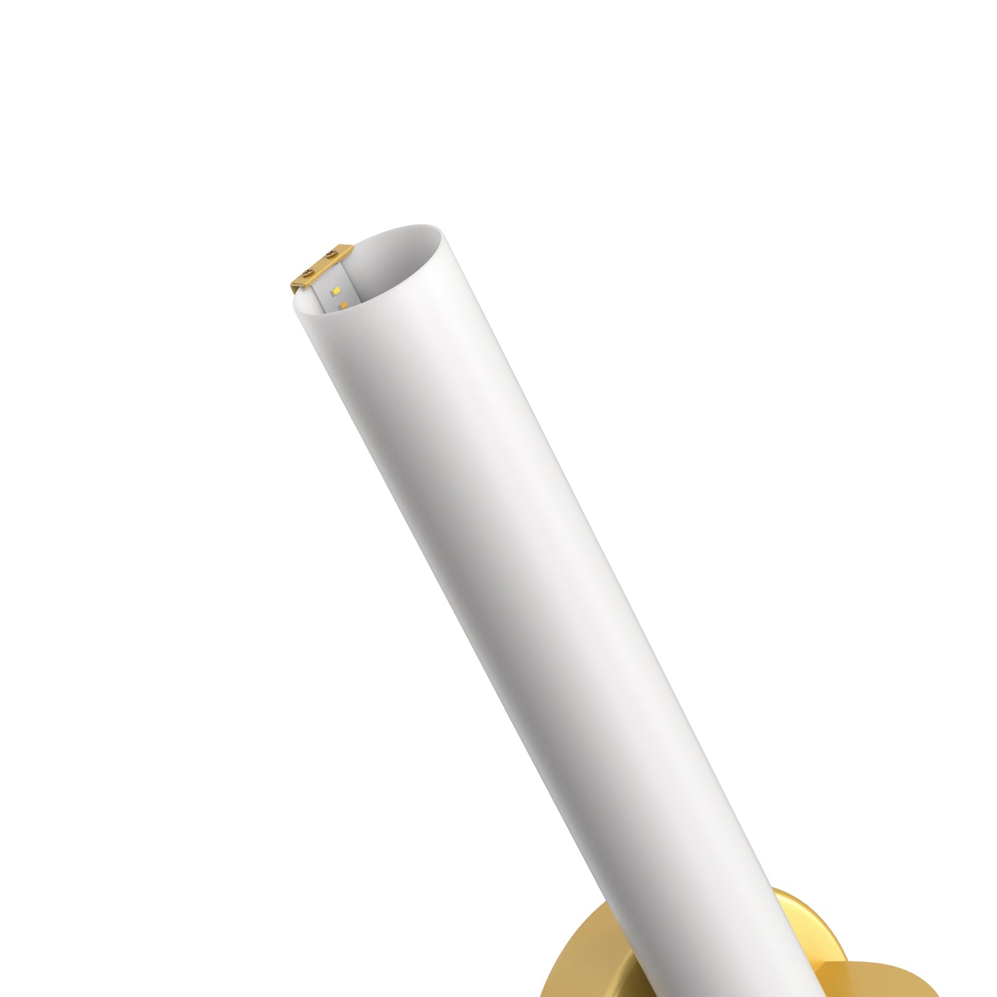 YANSUN Set of 2 Wall Sconces with Opal Acrylic Shade, Gold Finish, Integrated LED Adjustable Color Temperature, 18.1-Inch