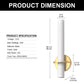YANSUN Set of 2 Wall Sconces with Opal Acrylic Shade, Gold Finish, Integrated LED Adjustable Color Temperature, 18.1-Inch