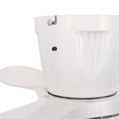 YANSUN 21 in 3-Blade Small Direct Fan Blade Ceiling Light, White, Hardwired, 100-240V