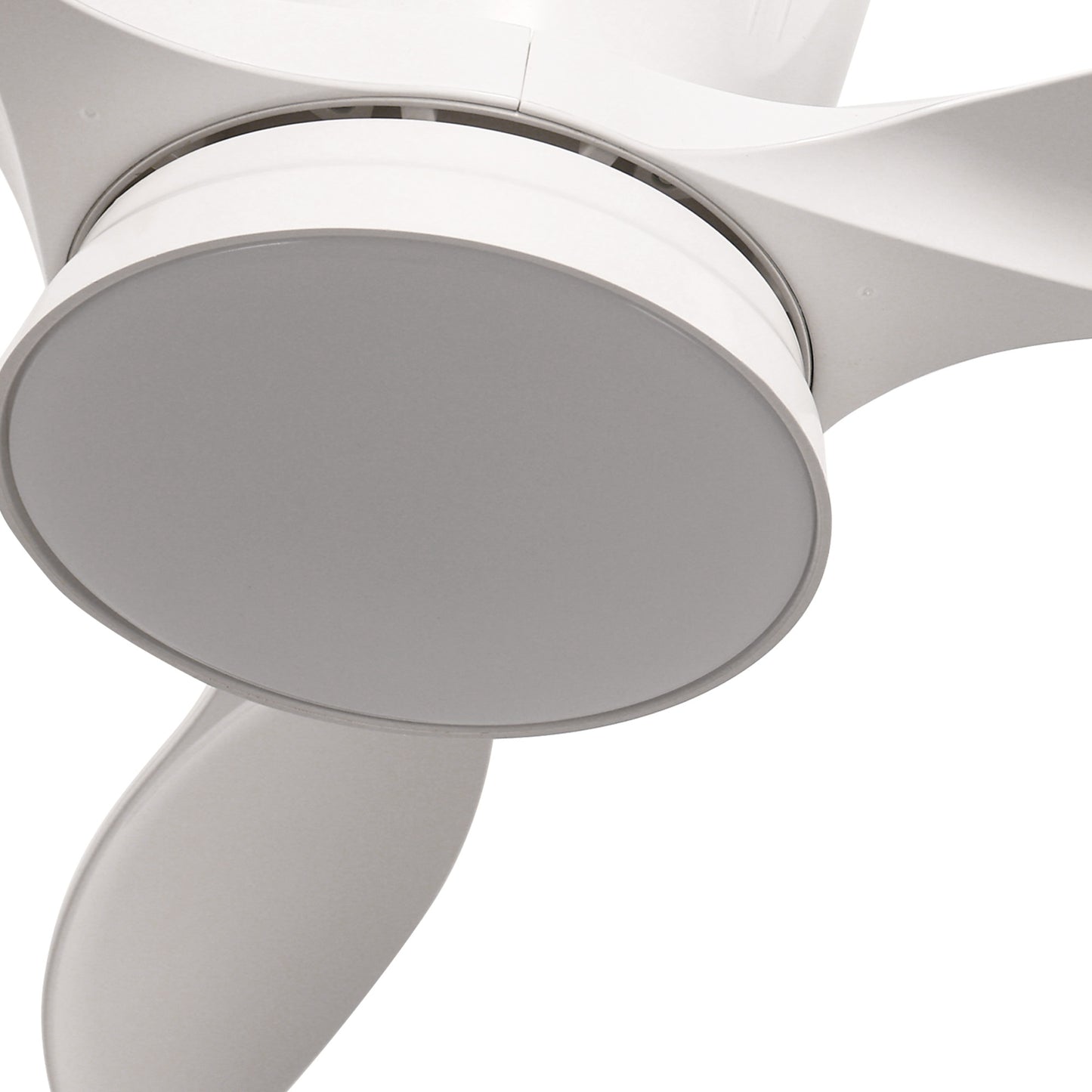 YANSUN 21 in 3-Blade Small Direct Fan Blade Ceiling Light, White, Hardwired, 100-240V