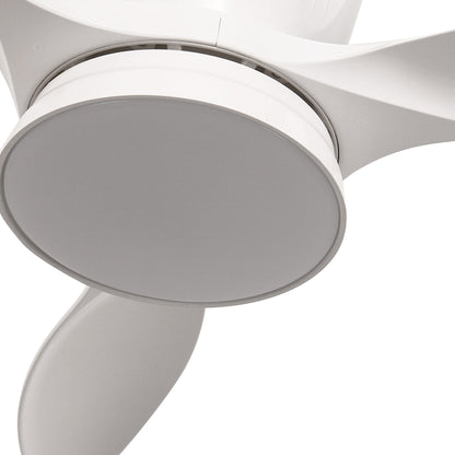 YANSUN 21 in 3-Blade Small Direct Fan Blade Ceiling Light, White, Hardwired, 100-240V