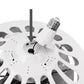 YANSUN 19.7in Retractable Bladeless Lighted Ceiling Fan with Light, 5-Blade Invisible Fan, Remote Control Dimmable LED Light, 3-Speed Timer Ceiling Fan Light Combo E26/E27