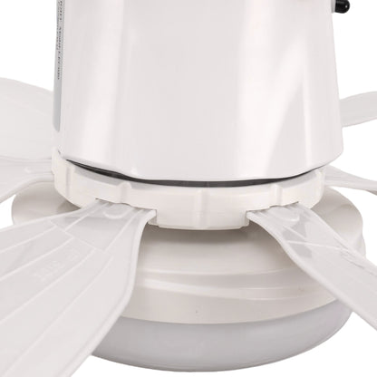 YANSUN 18.5 in 6-Blade Direct Fan Blade Ceiling Light, White, E26/E27, 100-240V